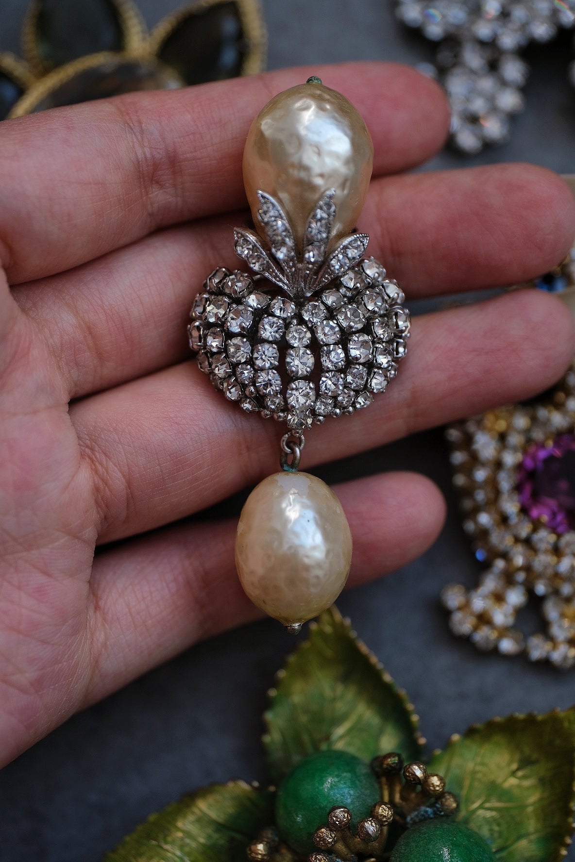 Christian Dior 1960 Imitation Pearl Brooch