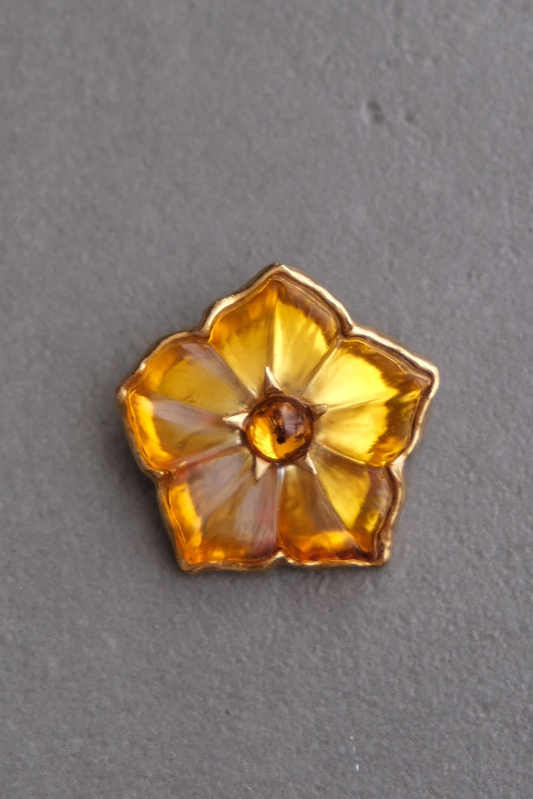 KENZO PARIS Flower Cabochon Vinatge Brooch Vintage Pin