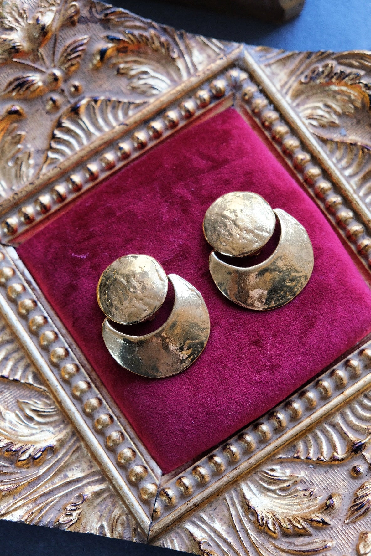 Yves Saint Laurent Sun Moon Vintage Ear Clips