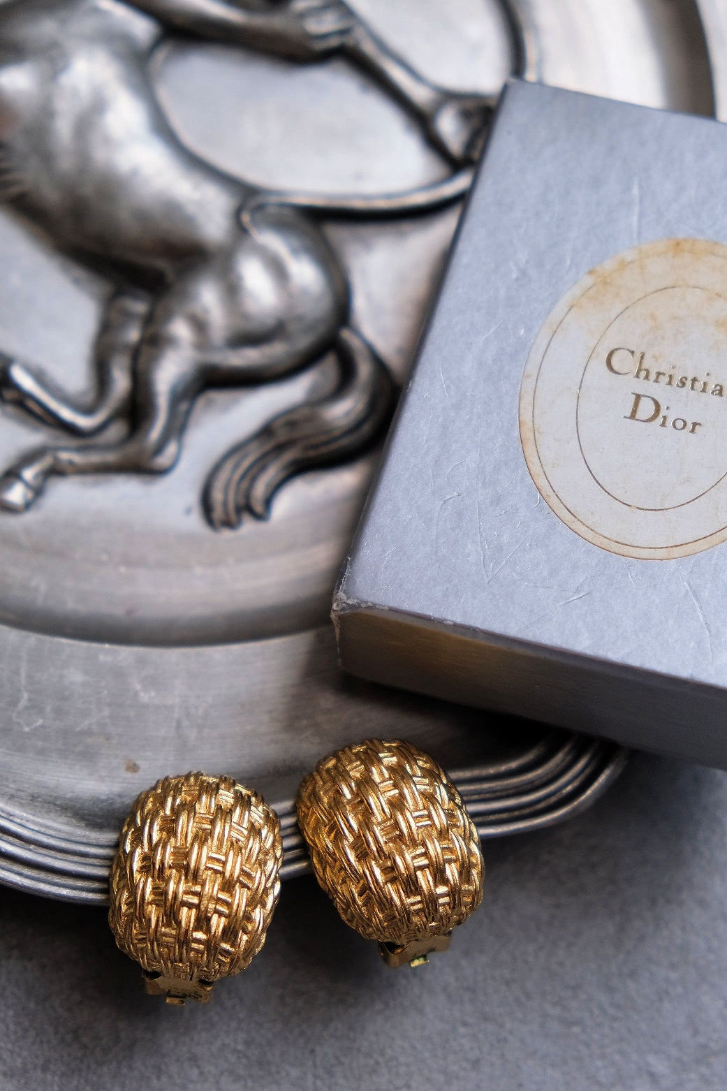 Christian Dior Braid Vintage Ear clips Earrings