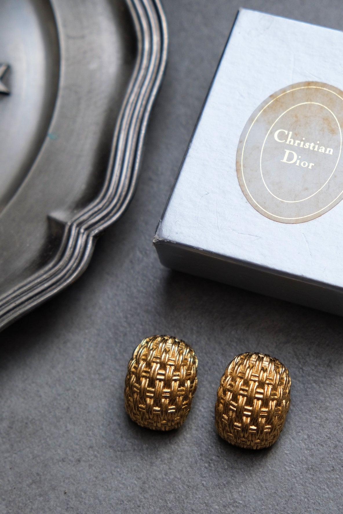 Christian Dior Braid Vintage Ear clips Earrings
