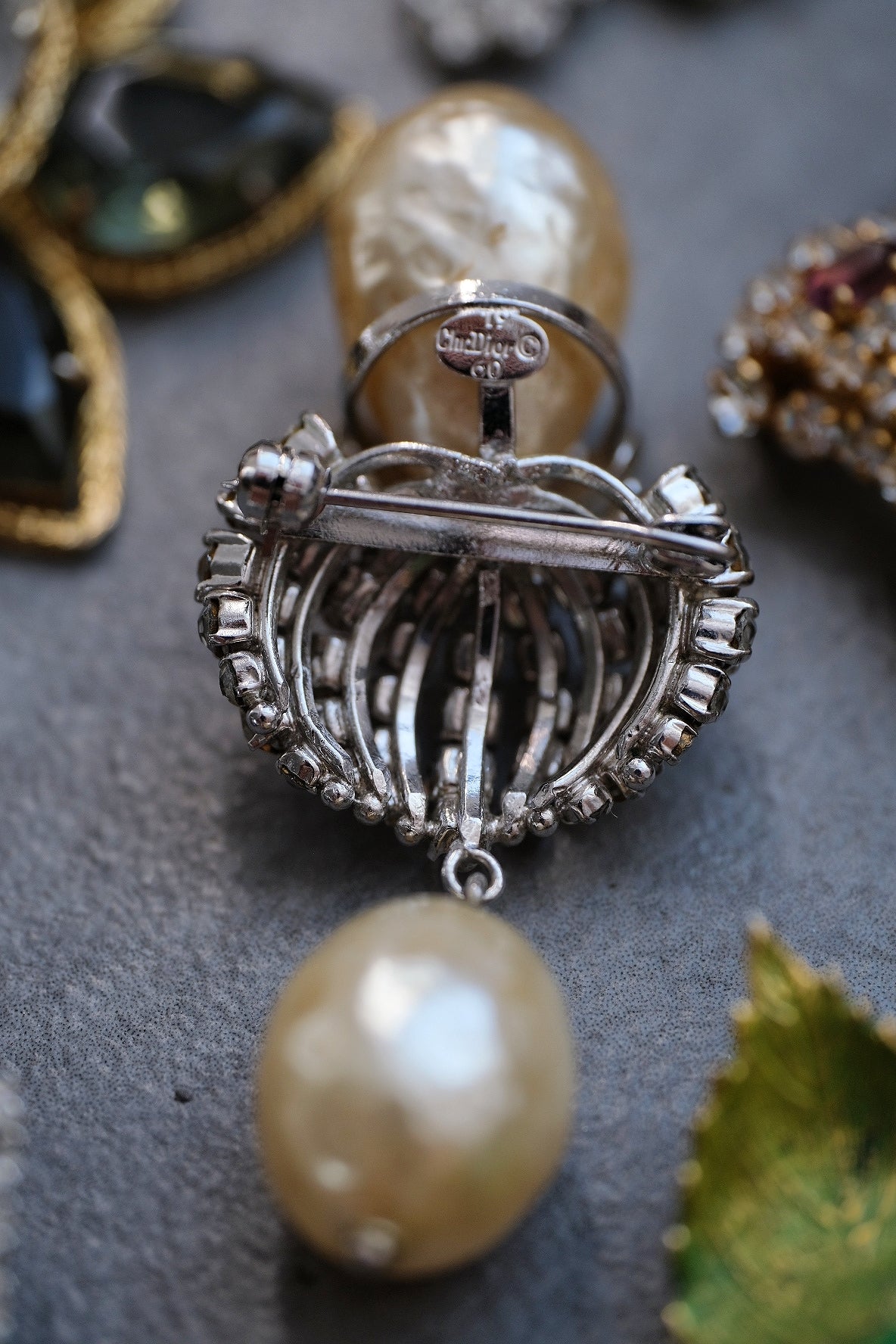 Christian Dior 1960 Imitation Pearl Brooch