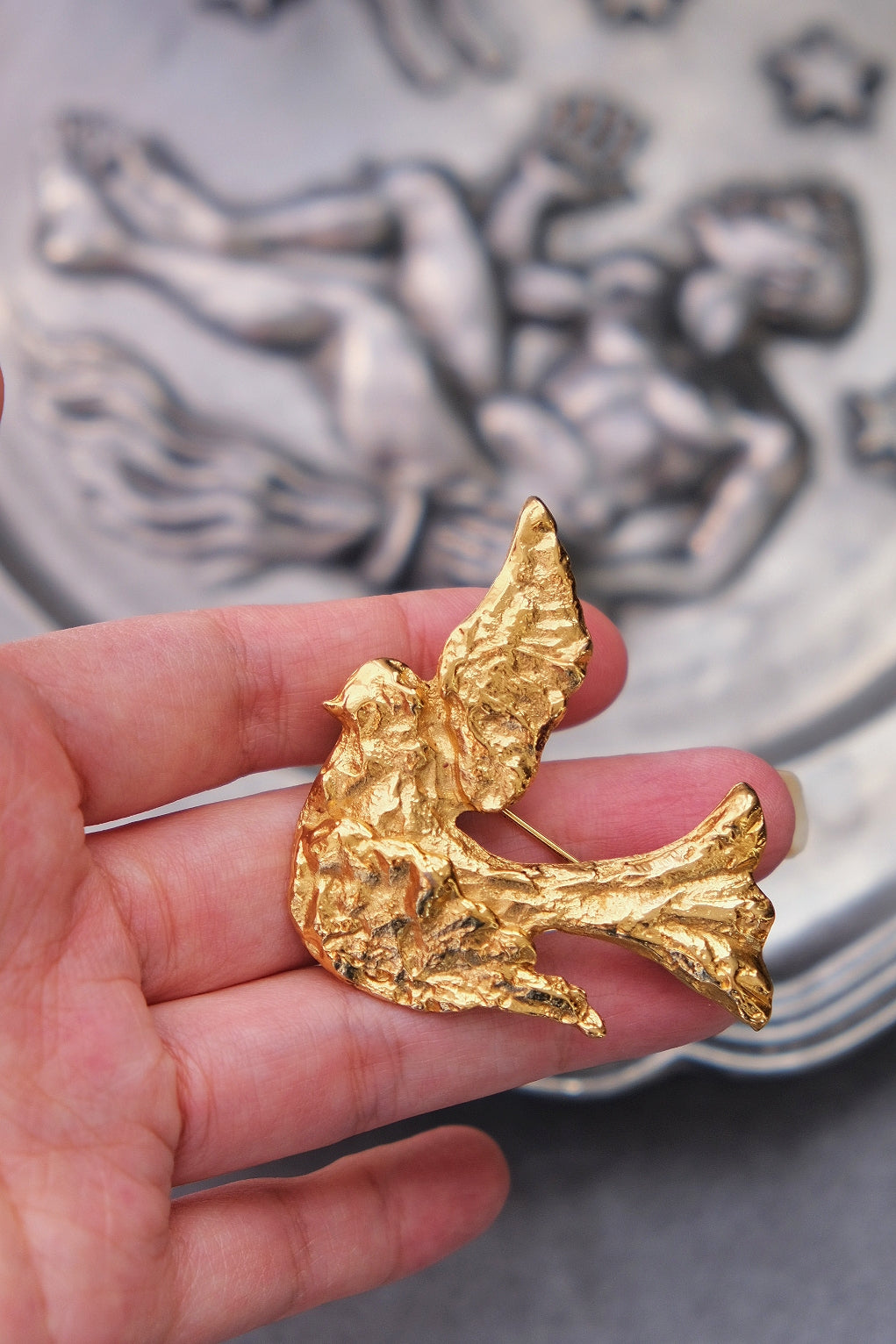 Yves Saint Laurent YSL Dove Brooch Vintage Brooch