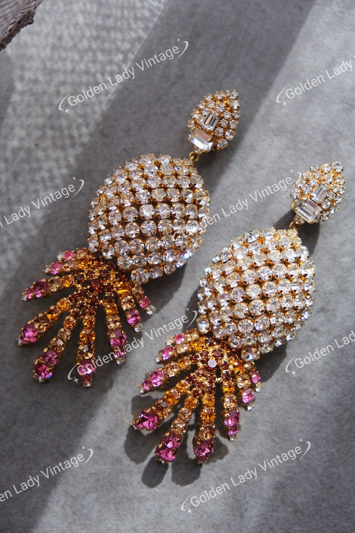 Christian Dior Haute Couture 1992 Pineapple earclips