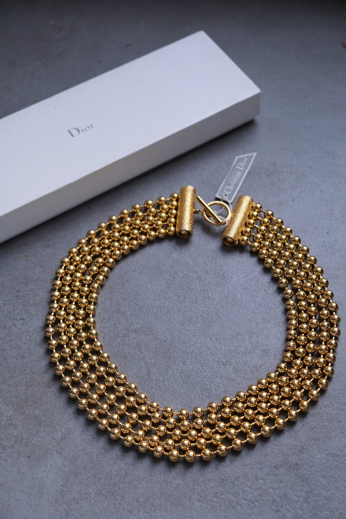 CHRISTIAN DIOR 1970s statement chocker necklace French Vintage necklace