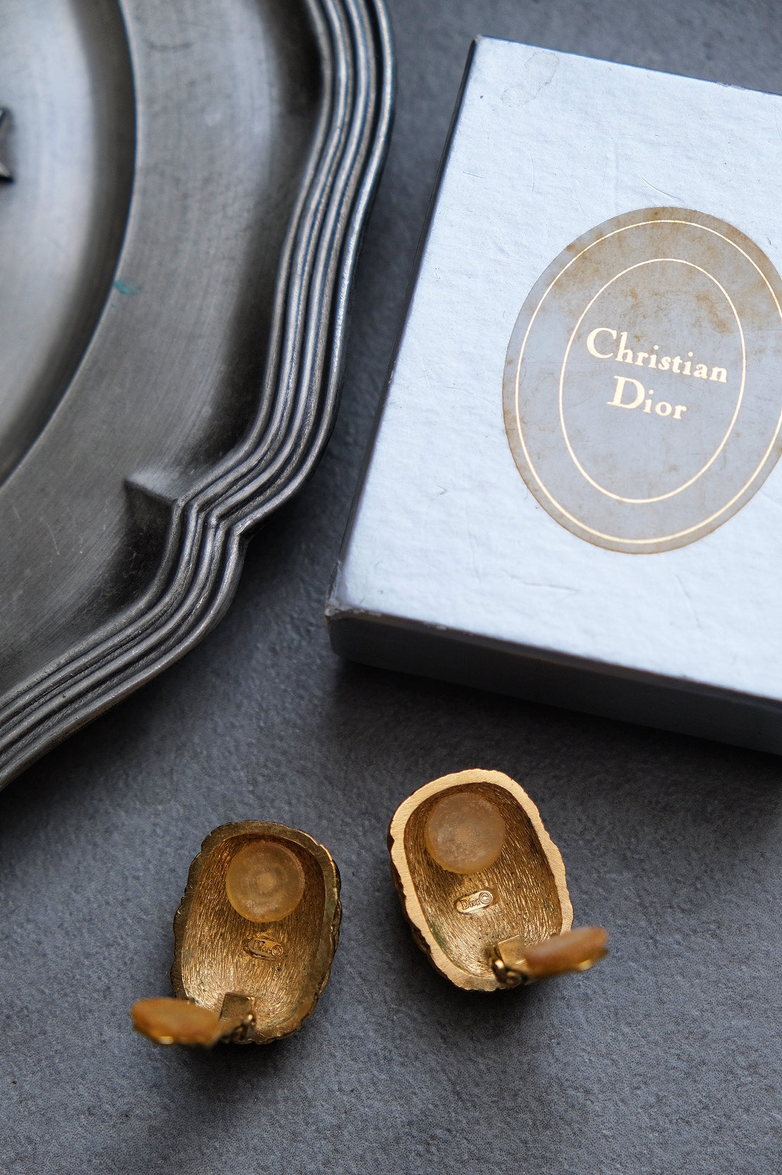 Christian Dior Braid Vintage Ear clips Earrings