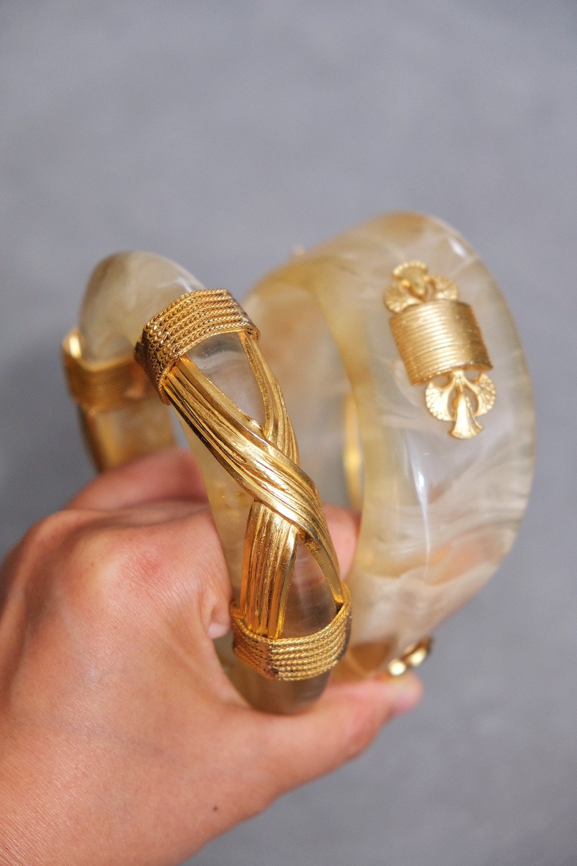 Gianfranco Ferré Bakelite Cuff set Vintage bracelet