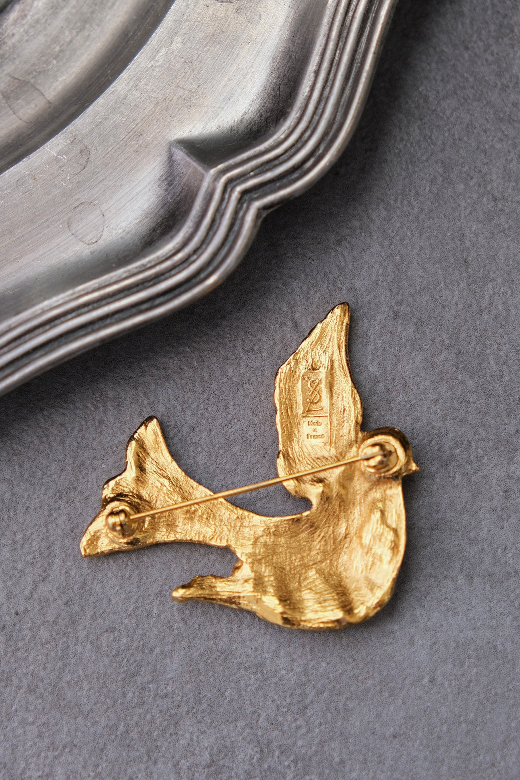 Yves Saint Laurent YSL Dove Brooch Vintage Brooch