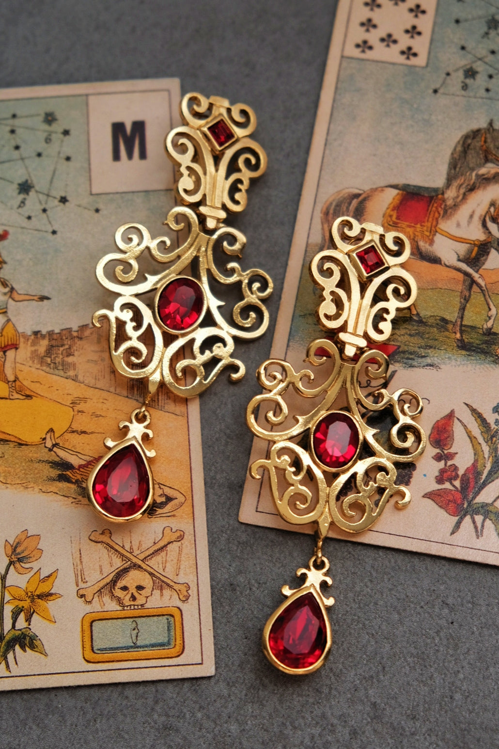 Yves Saint Laurent YSL vintage massive size palace style Earclips Statement earrings