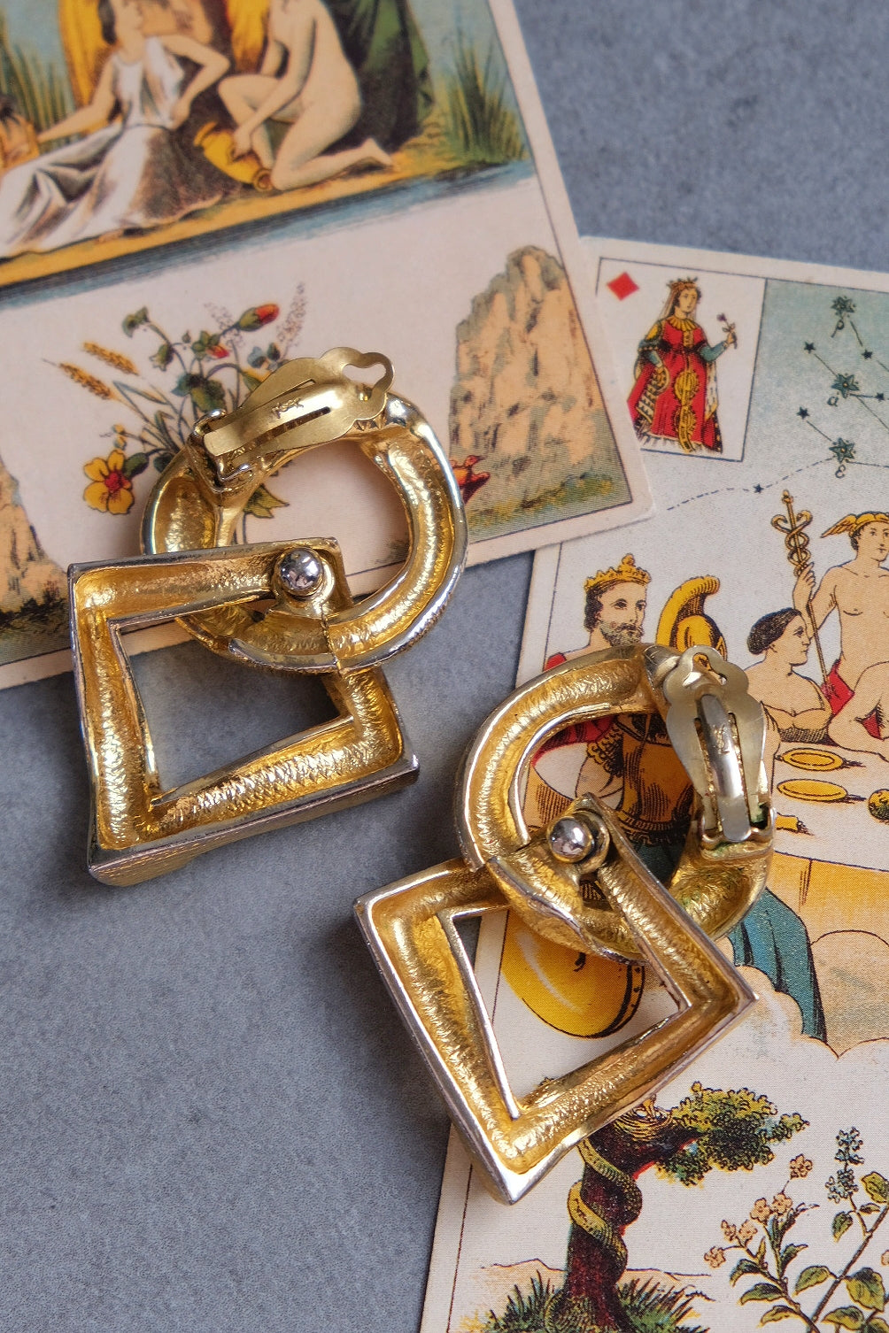 Yves Saint Laurent YSL vintage Dangle Earclips