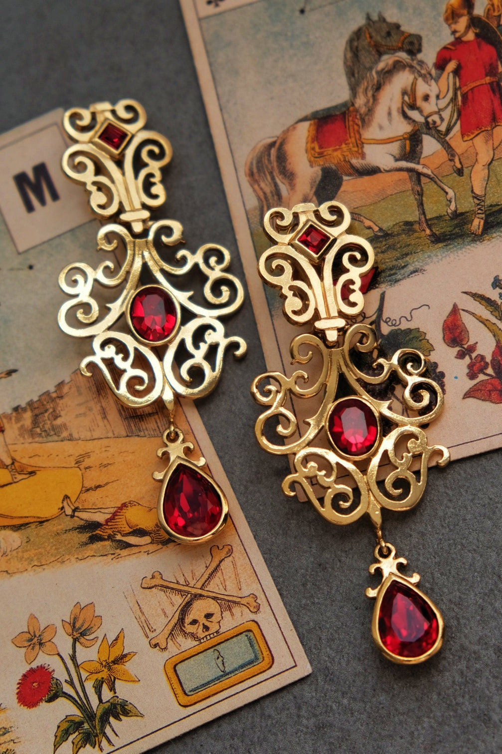 Yves Saint Laurent YSL vintage massive size palace style Earclips Statement earrings