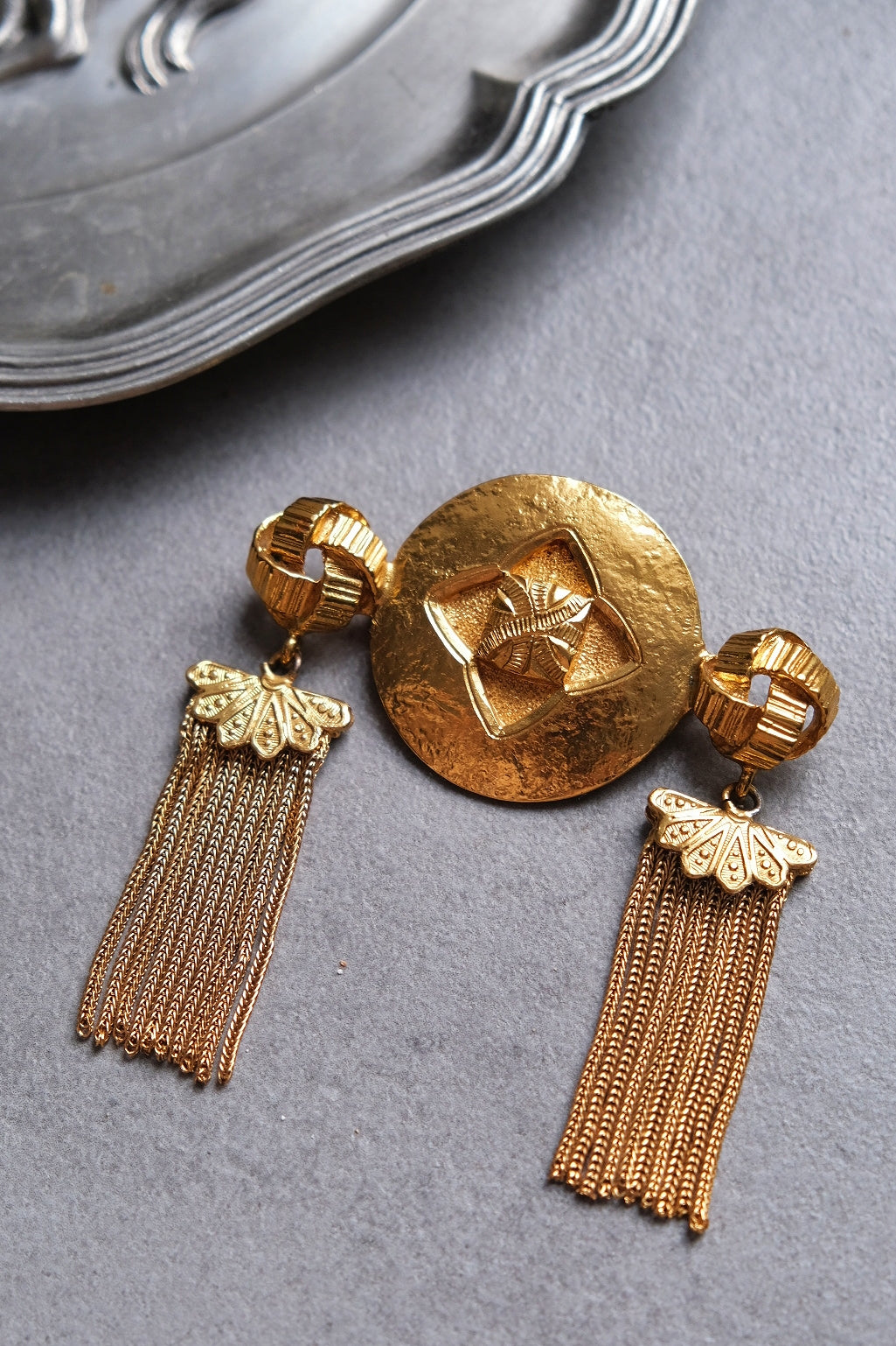 Yves Saint Laurent YSL Tassel Brooch French Vintage pin Vintage Brooch