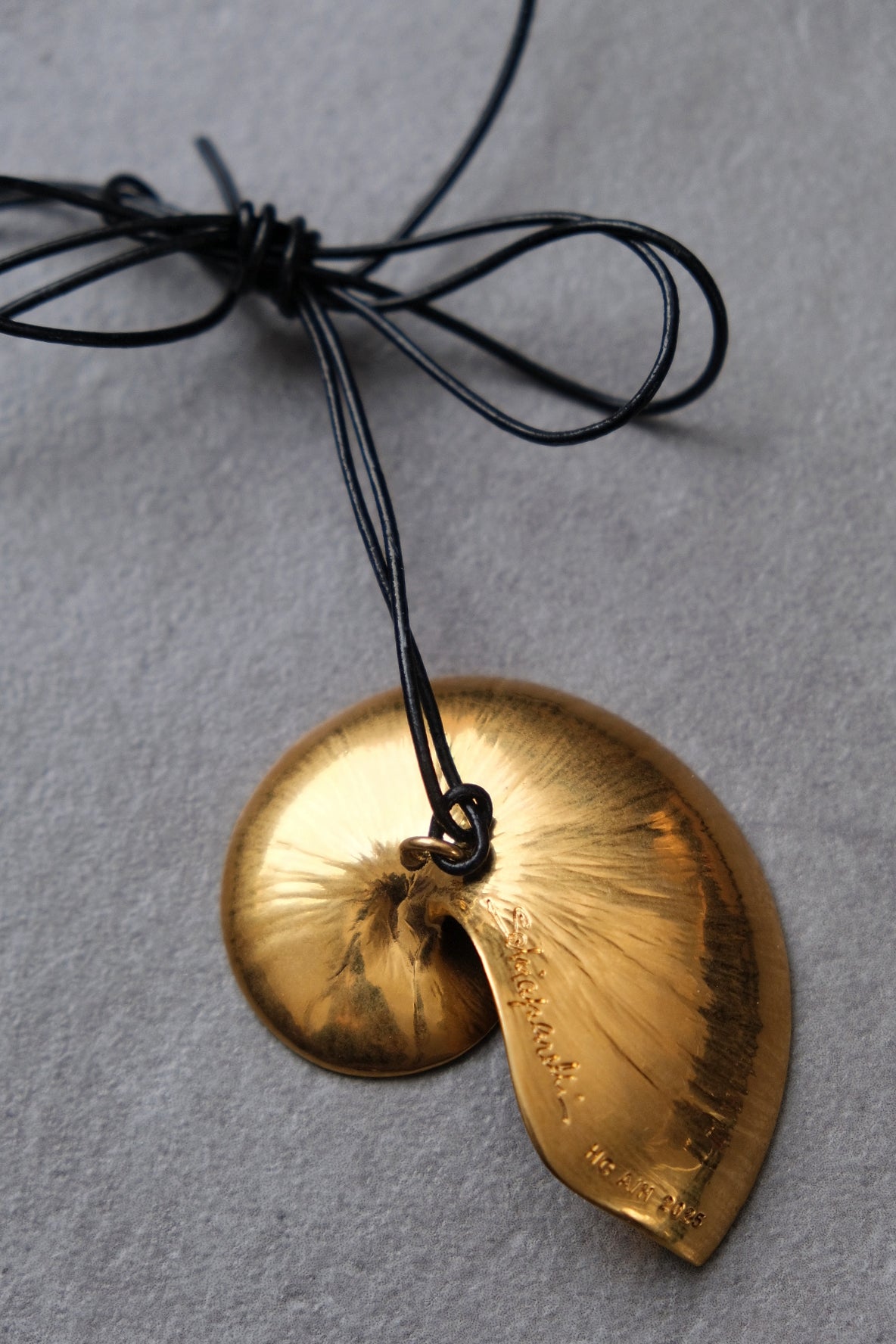 Schiaparelli Sea Snail leather chain necklace