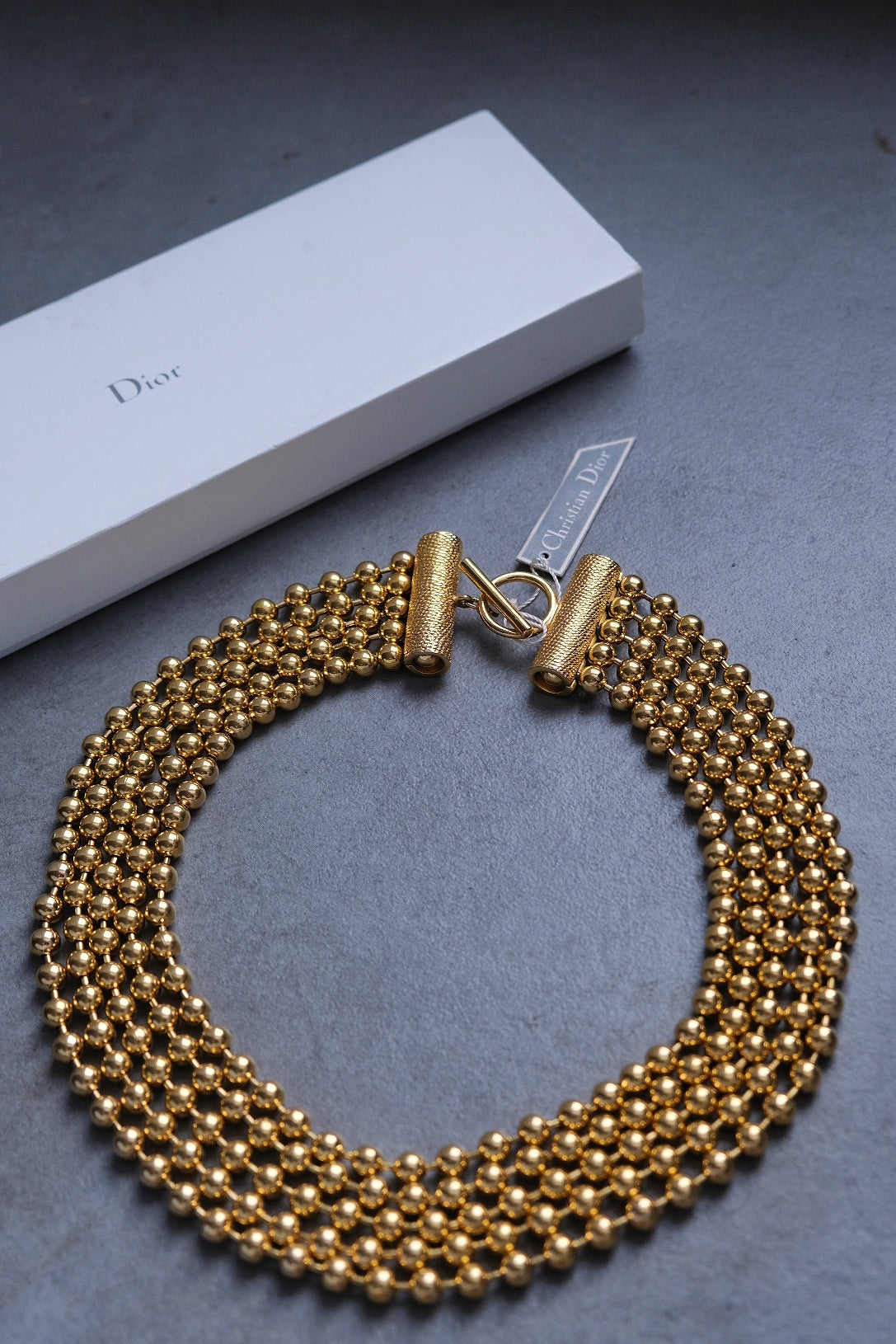 CHRISTIAN DIOR 1970s statement chocker necklace French Vintage necklace