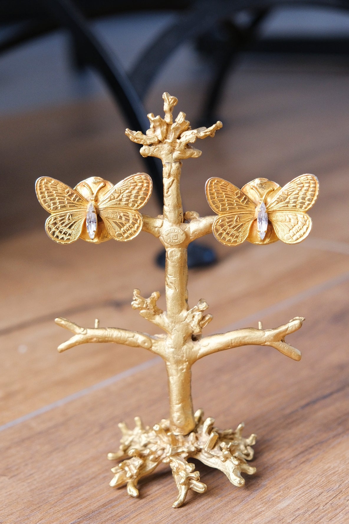 Philippe Ferrandis butterfly earclips Vintage earrings