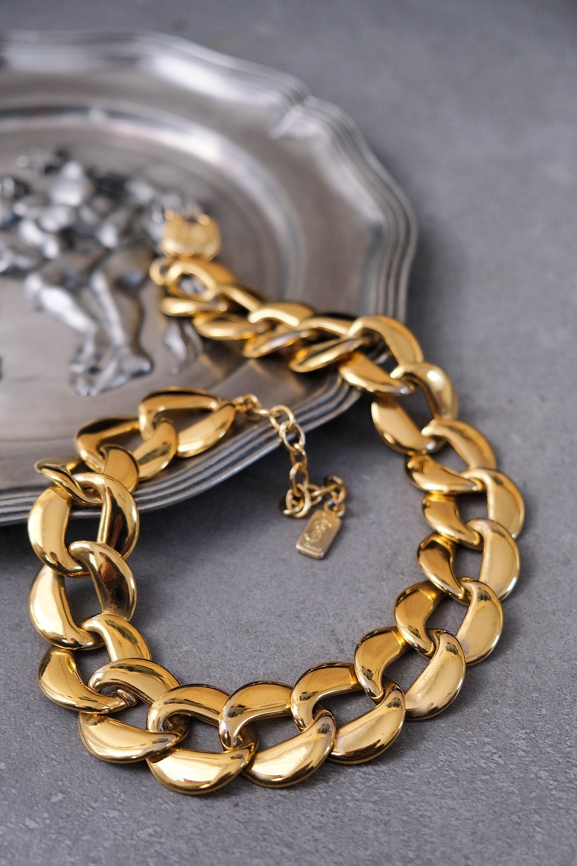 Yves Saint Laurent YSL massive vintage chain necklace