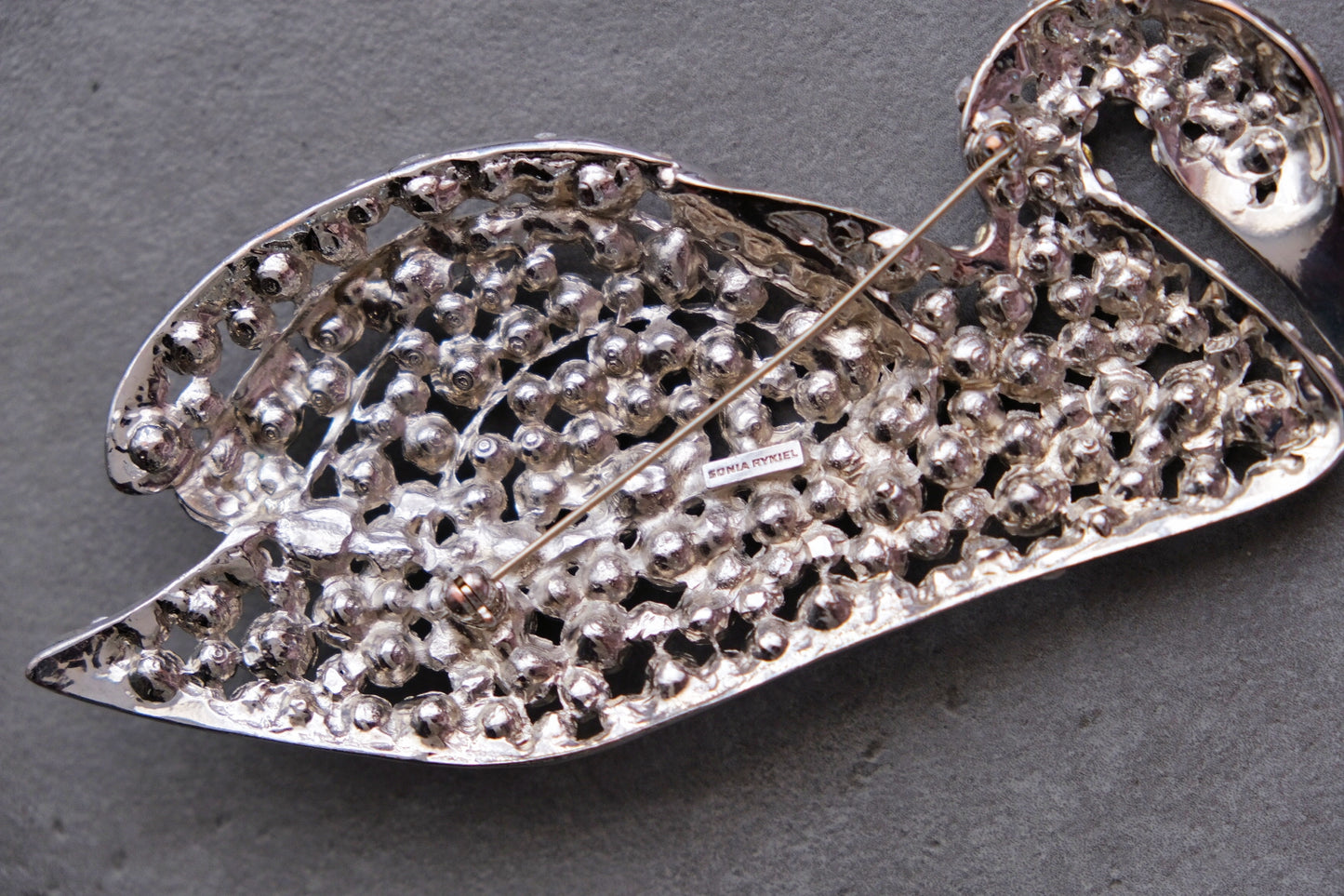 SONIA RYKIEL statement massive Vinatge Swan Brooch Pin