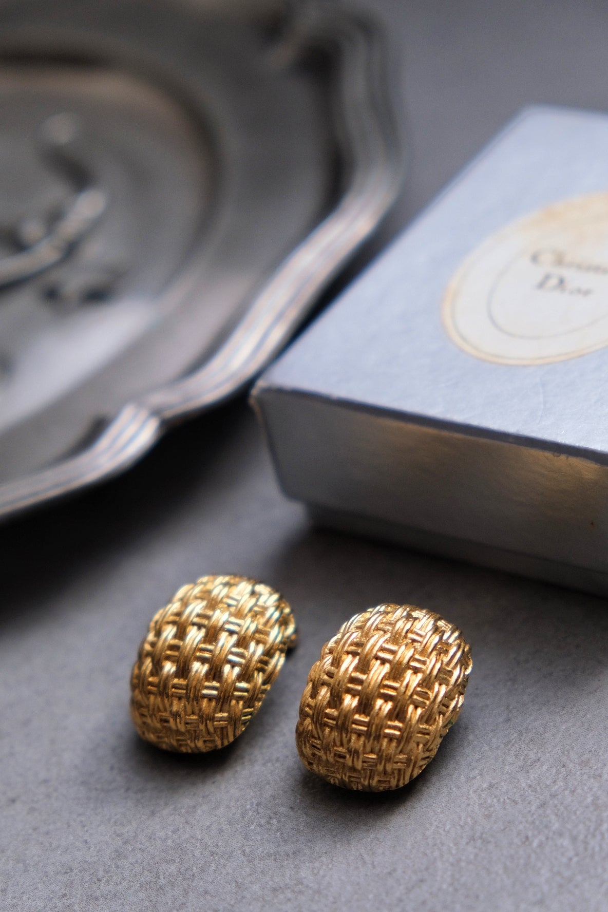 Christian Dior Braid Vintage Ear clips Earrings
