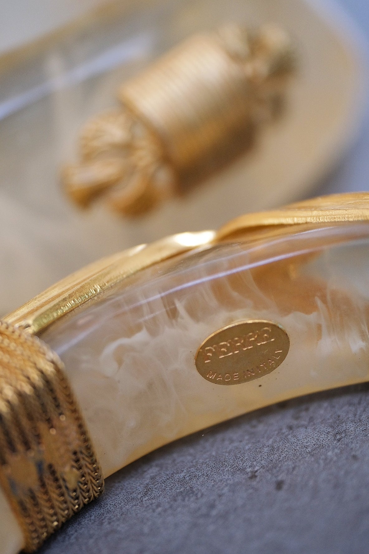 Gianfranco Ferré Bakelite Cuff set Vintage bracelet