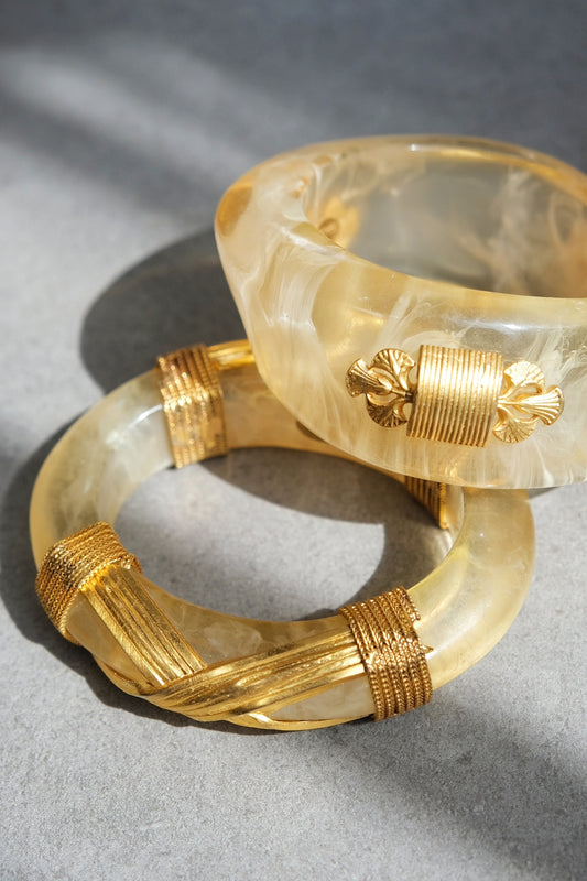 Gianfranco Ferré Bakelite Cuff set Vintage bracelet