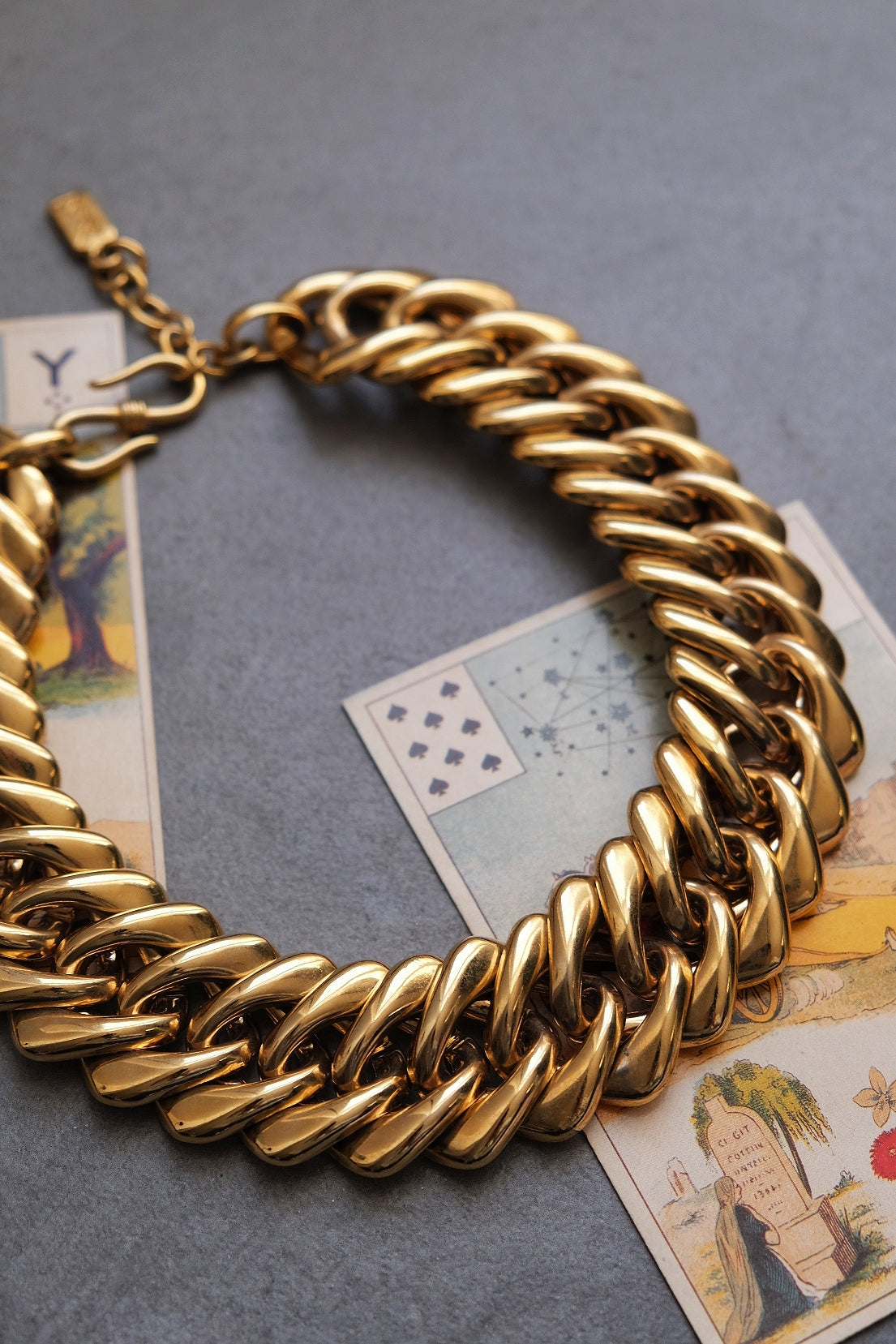Yves Saint Laurent YSL massive vintage chain necklace