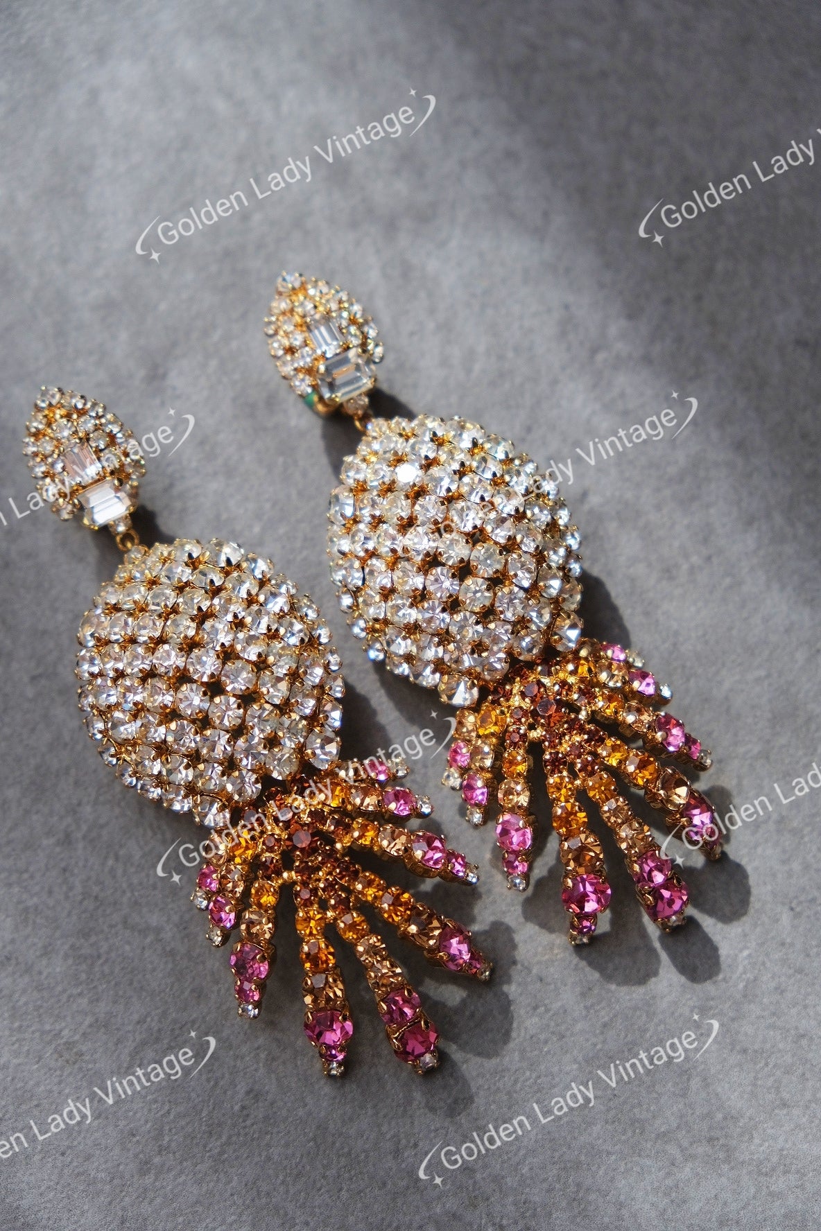 Christian Dior Haute Couture 1992 Pineapple earclips