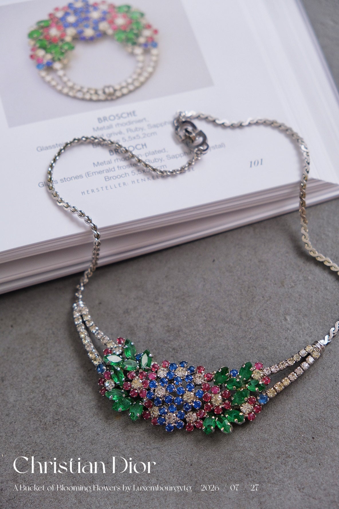 Christian Dior Flower Buckets Necklace