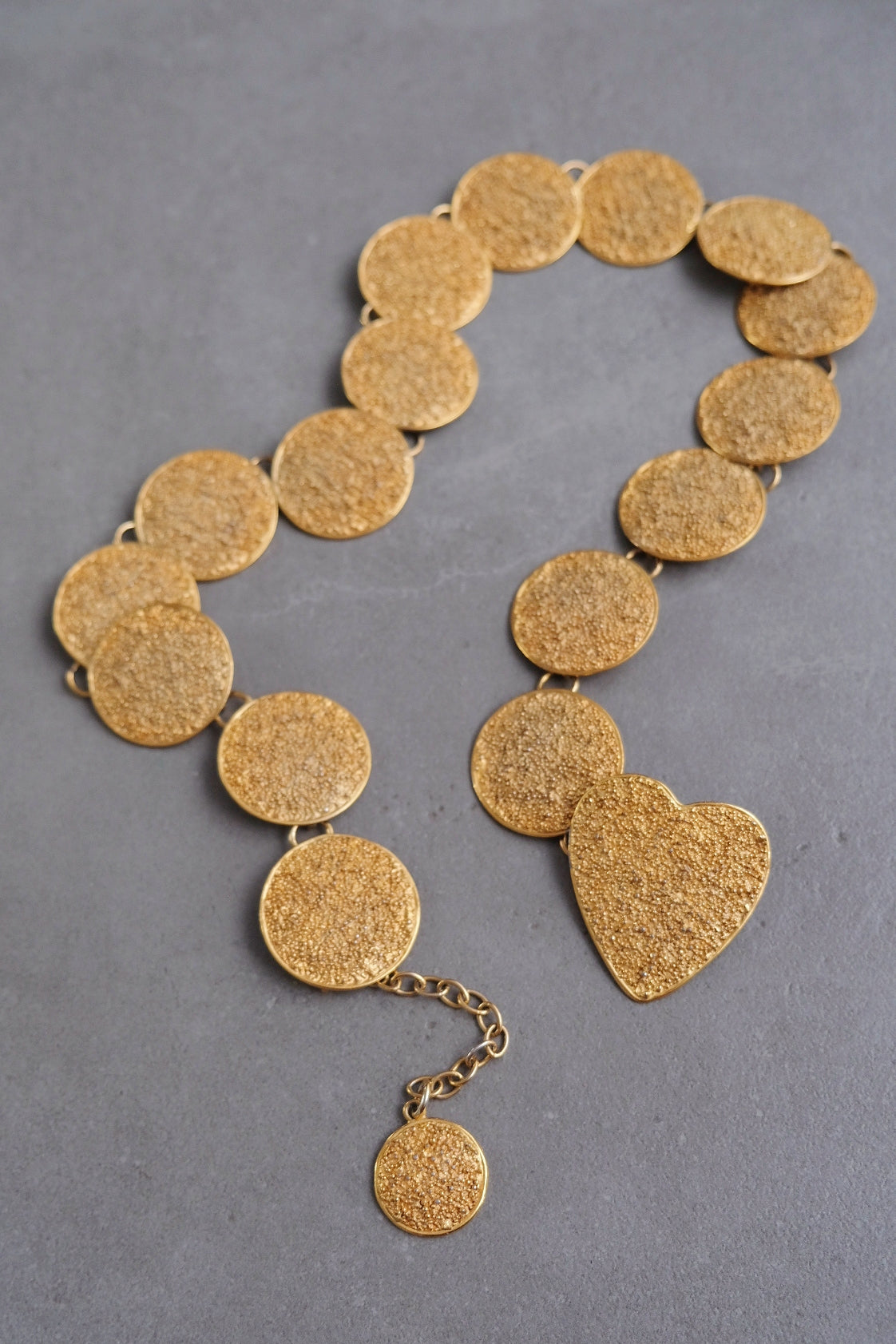 Yves Saint Laurent book piece YSL vintage gold coin chain necklace/belt