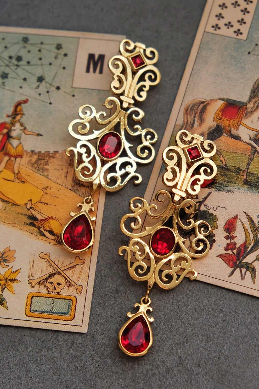 Yves Saint Laurent YSL vintage massive size palace style Earclips Statement earrings
