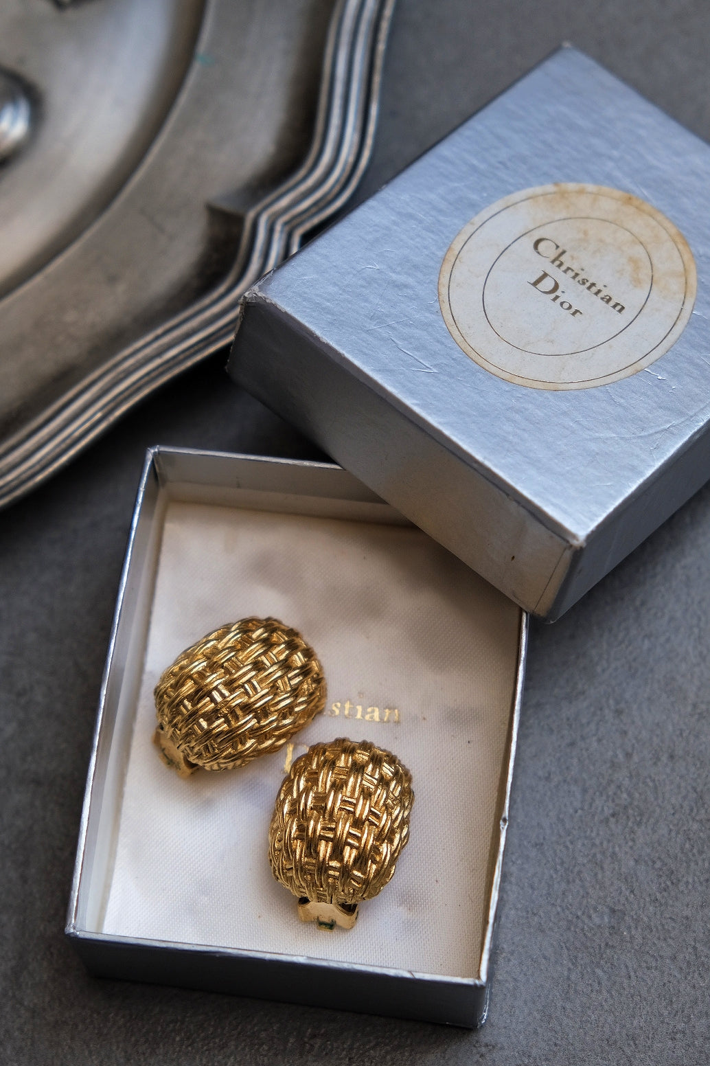 Christian Dior Braid Vintage Ear clips Earrings