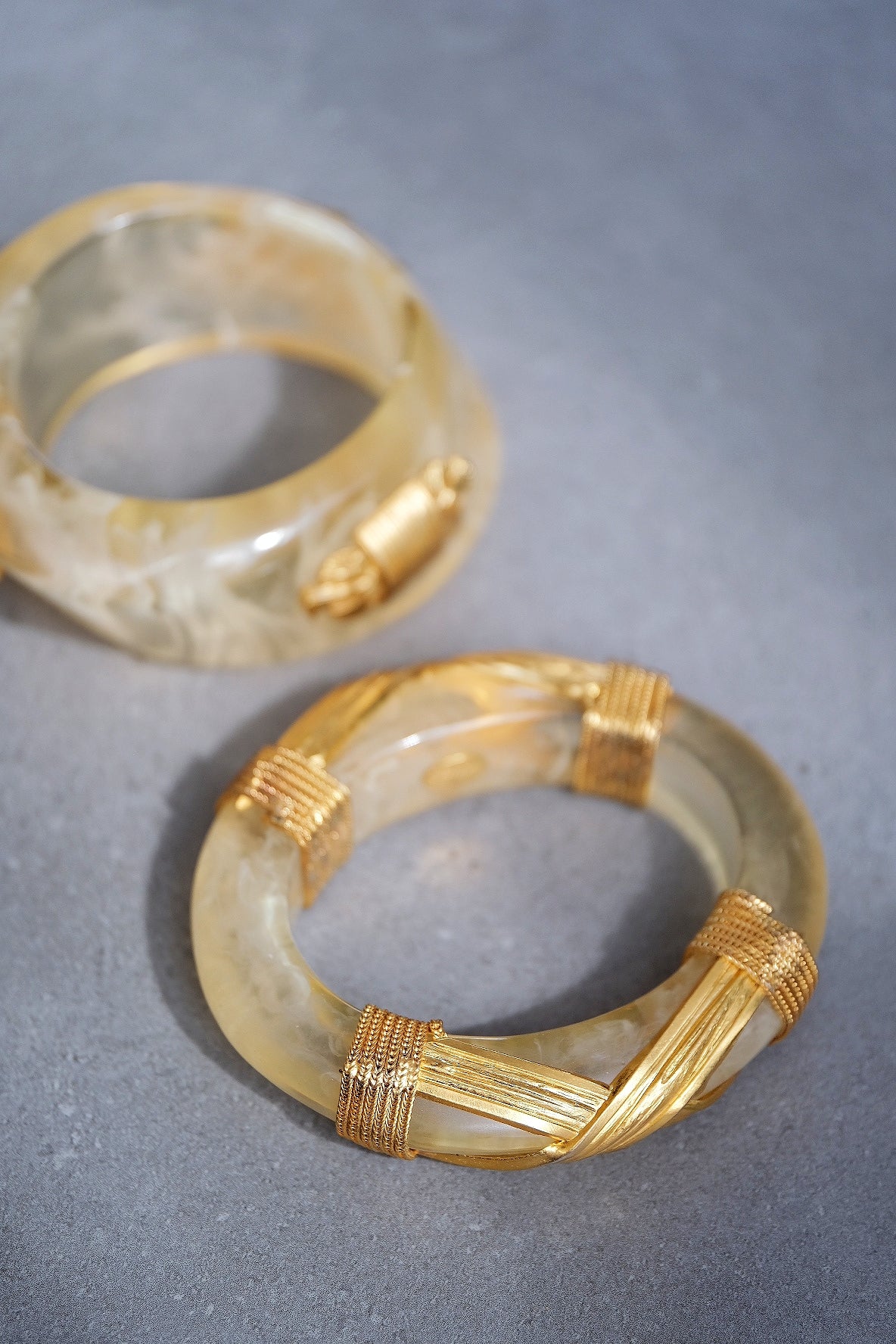 Gianfranco Ferré Bakelite Cuff set Vintage bracelet