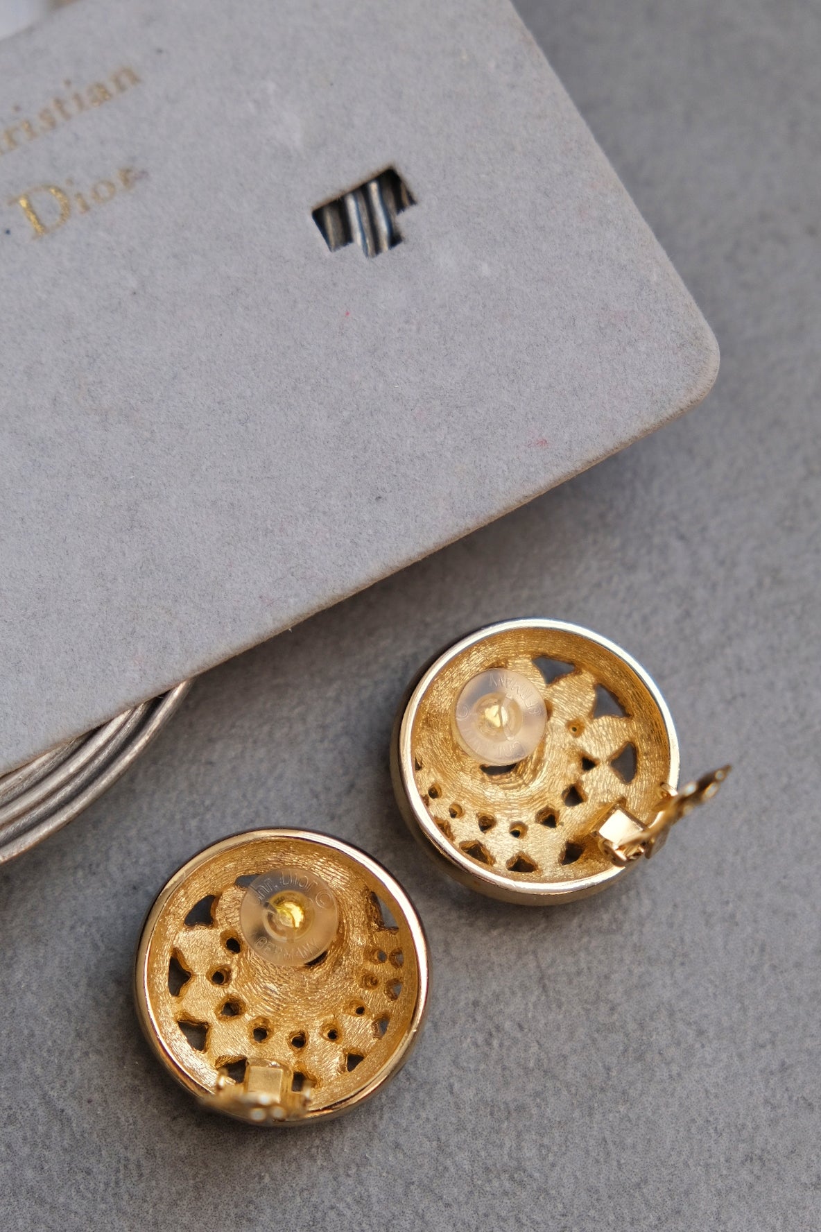 Christian Dior crystal Vintage Ear clips Earrings