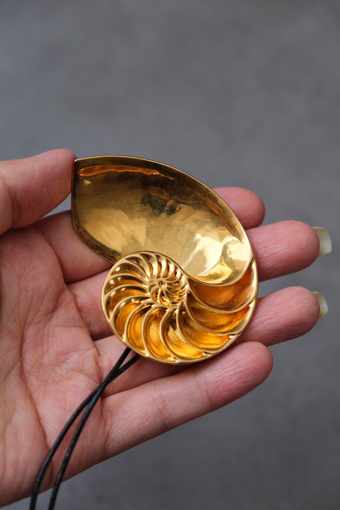 Schiaparelli Sea Snail leather chain necklace