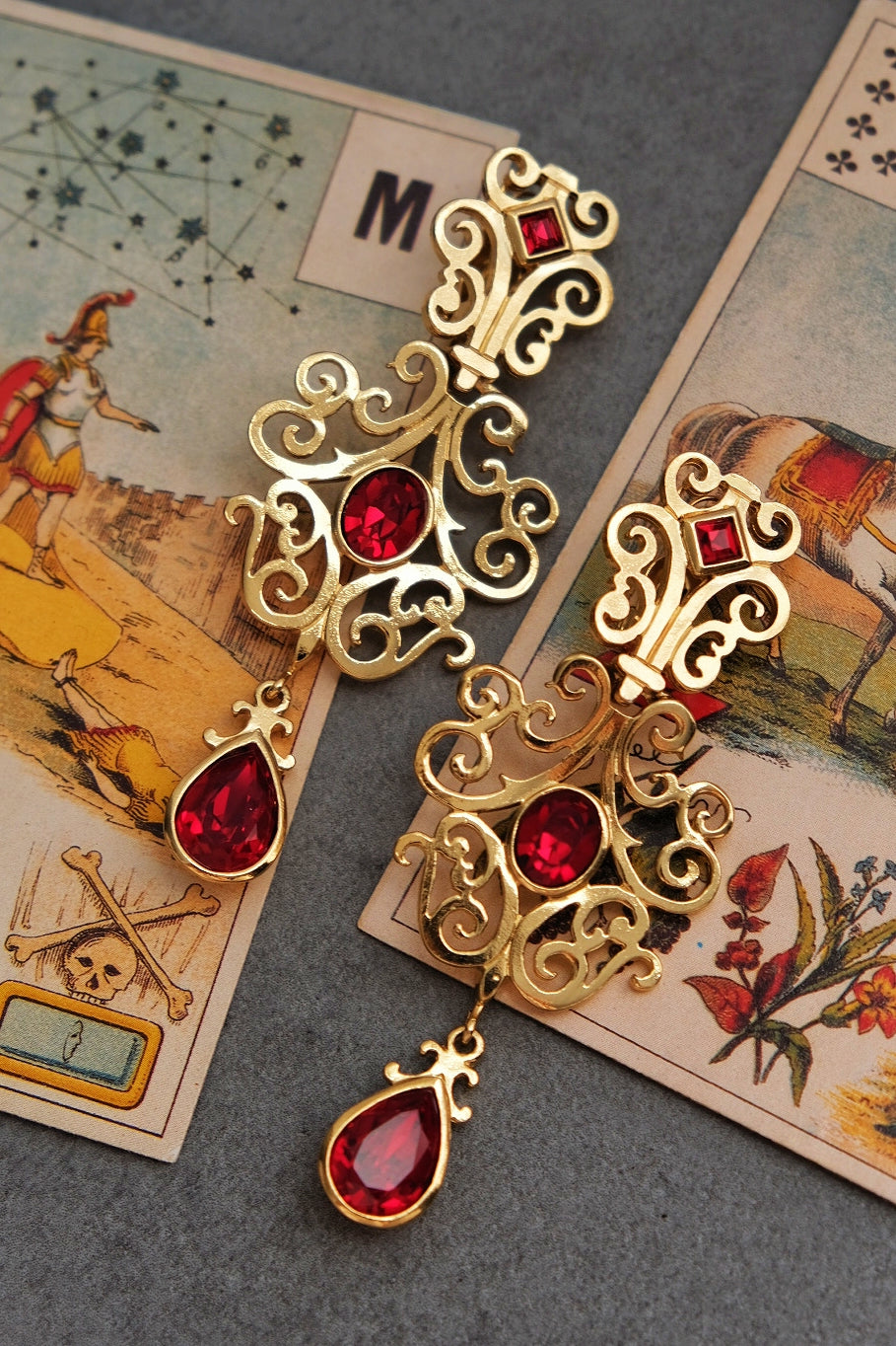 Yves Saint Laurent YSL vintage massive size palace style Earclips Statement earrings