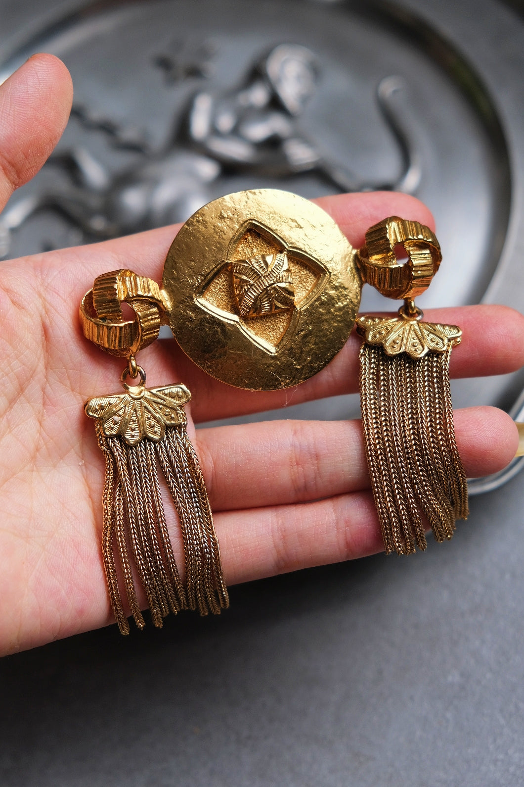 Yves Saint Laurent YSL Tassel Brooch French Vintage pin Vintage Brooch