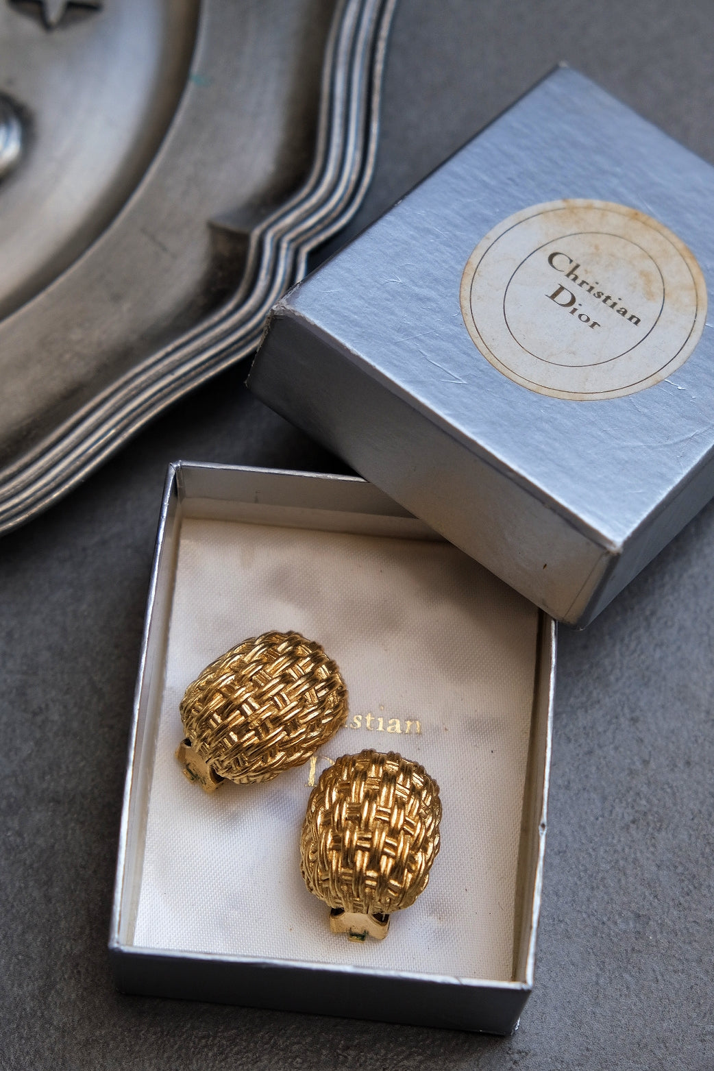 Christian Dior Braid Vintage Ear clips Earrings