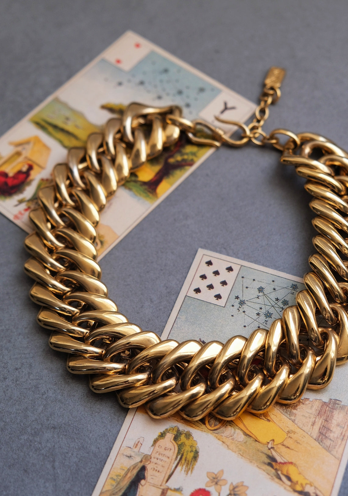 Yves Saint Laurent YSL massive vintage chain necklace