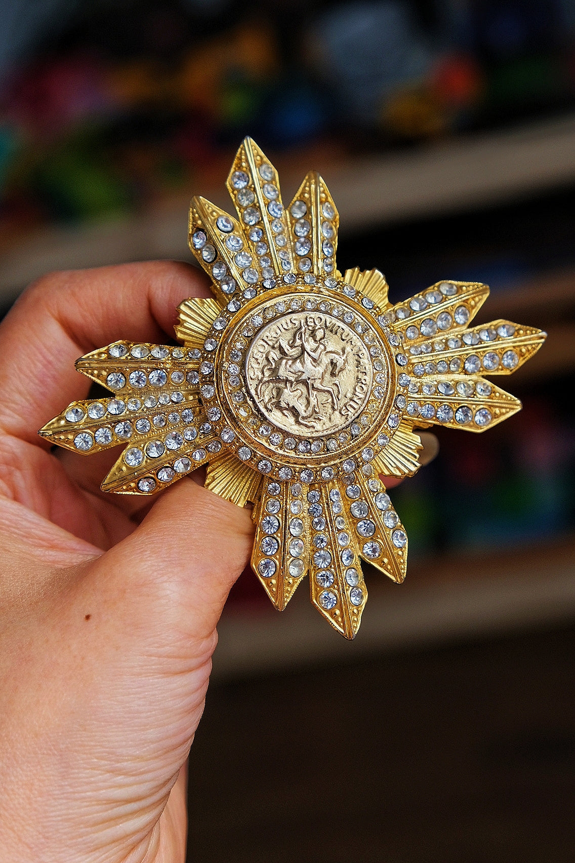 Gianfranco Ferré Maltese Cross Rome Coin Vintage brooch