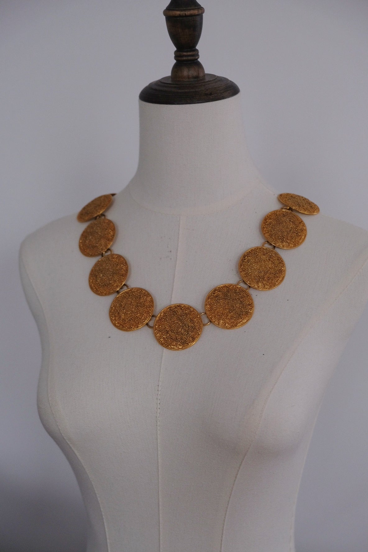 Yves Saint Laurent book piece YSL vintage gold coin chain necklace/belt