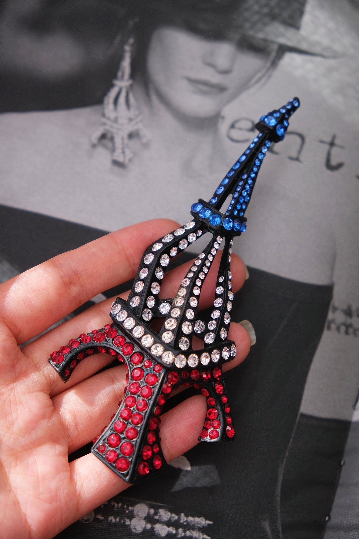 Sonia Rykiel Paris Runway Massive Size Eiffel Tower Statement Vintage Brooch