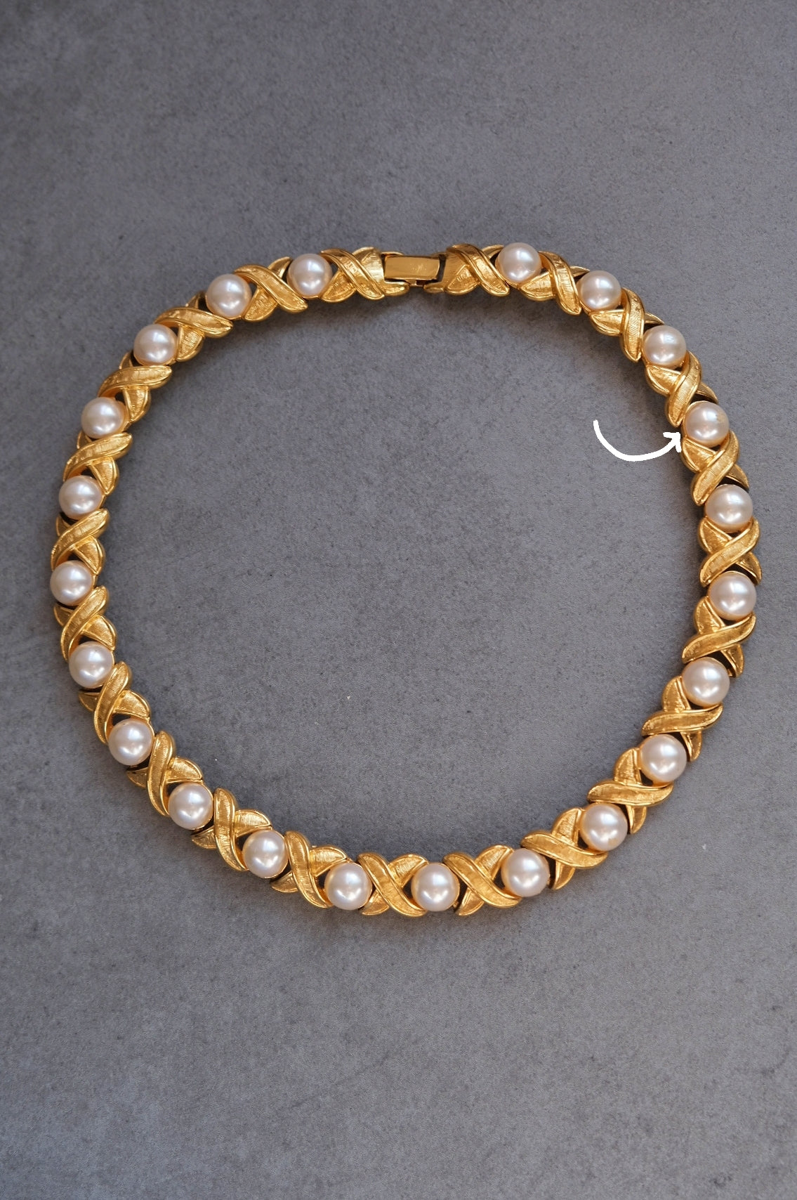 NAPIER Vintage imitation pearl necklace