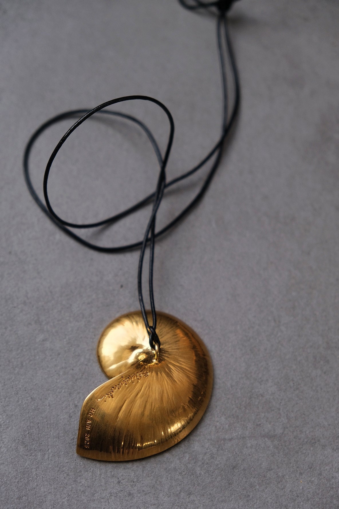 Schiaparelli Sea Snail leather chain necklace