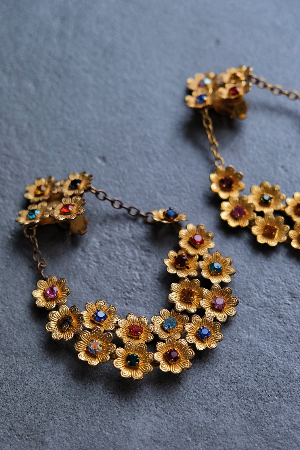 Scooter Paris Massive Size Flower Bucket statement earrings French Vintage Earclips