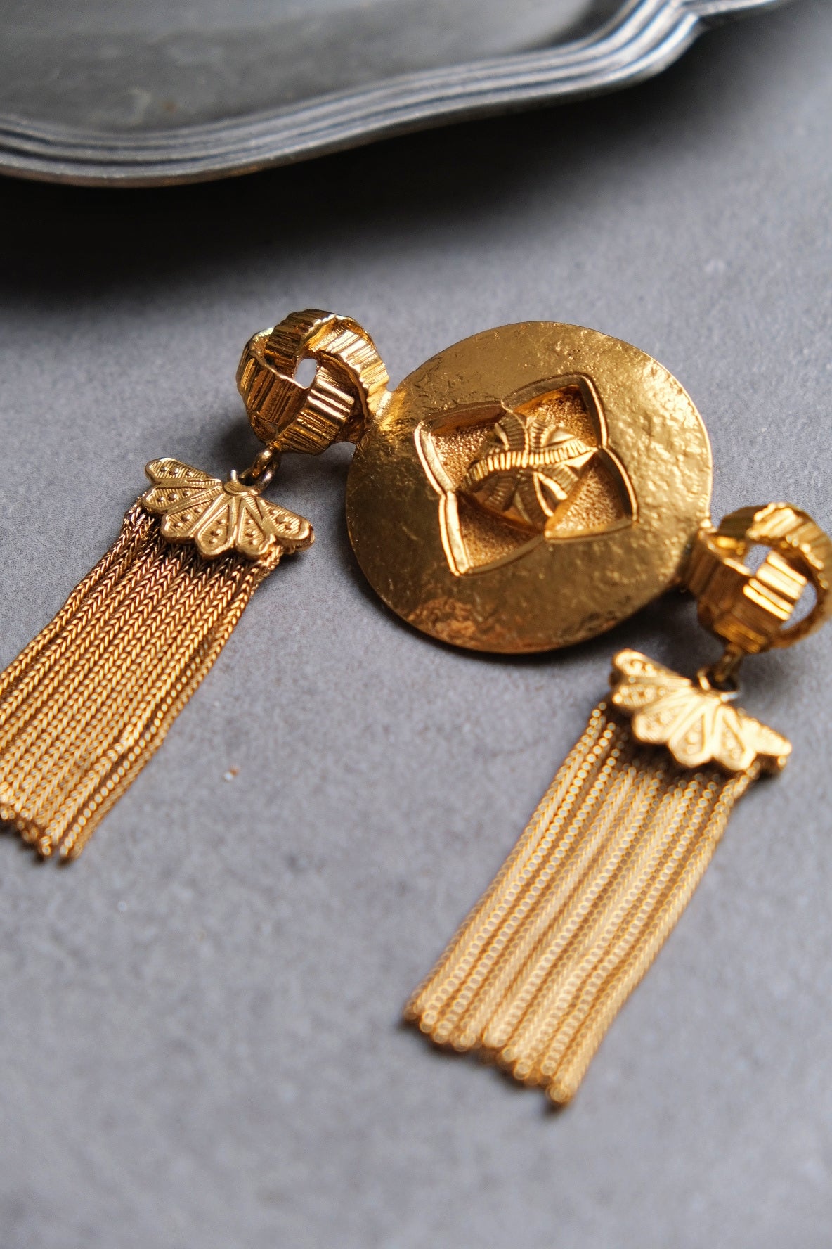 Yves Saint Laurent YSL Tassel Brooch French Vintage pin Vintage Brooch