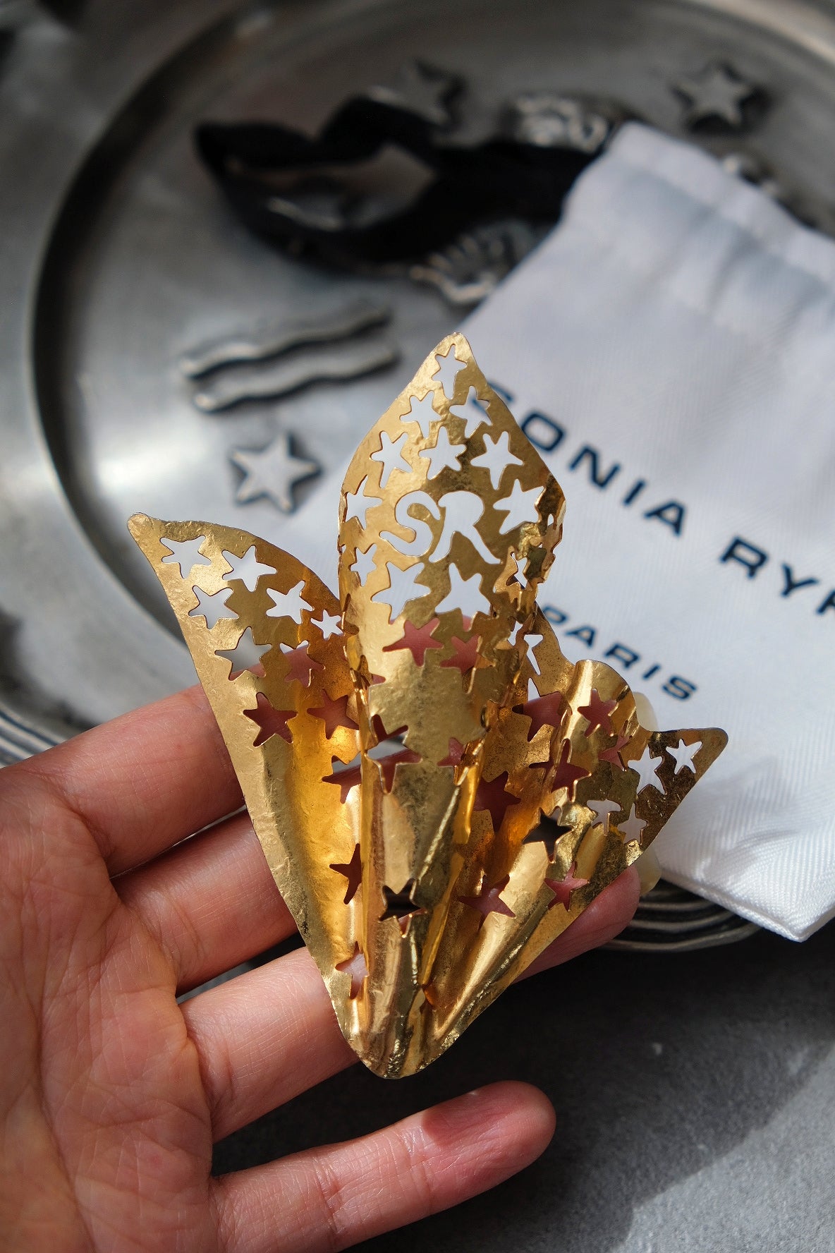 SONIA RYKIEL Paper Cutting statement Vinatge Pin