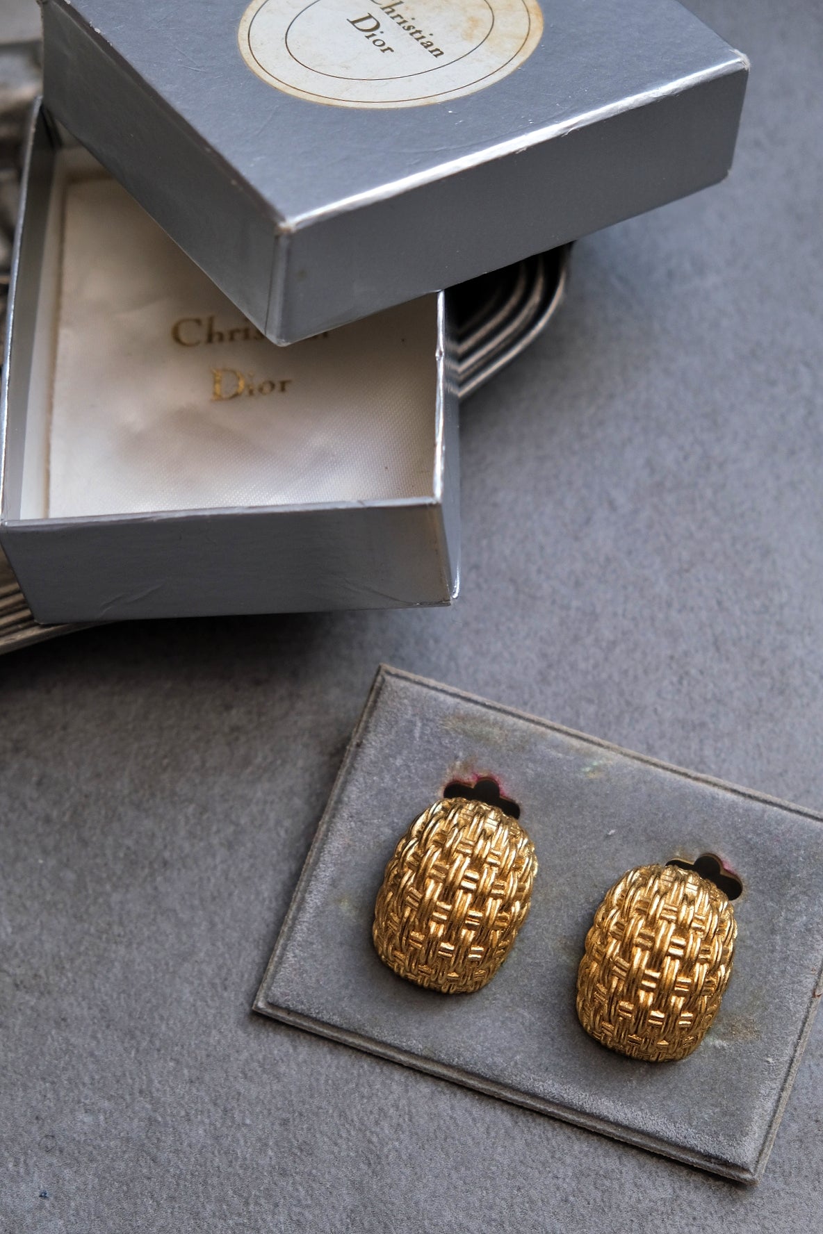 Christian Dior Braid Vintage Ear clips Earrings