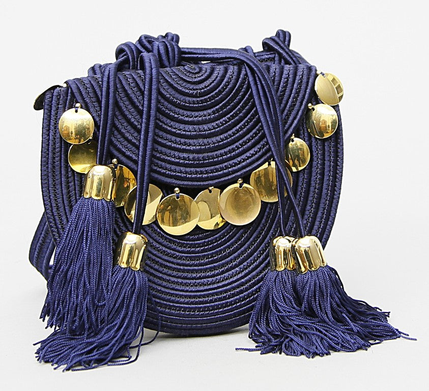 Yves Saint Laurent YSL Rive Gauche Vintage Jewelled Vintage Shoulder Bag