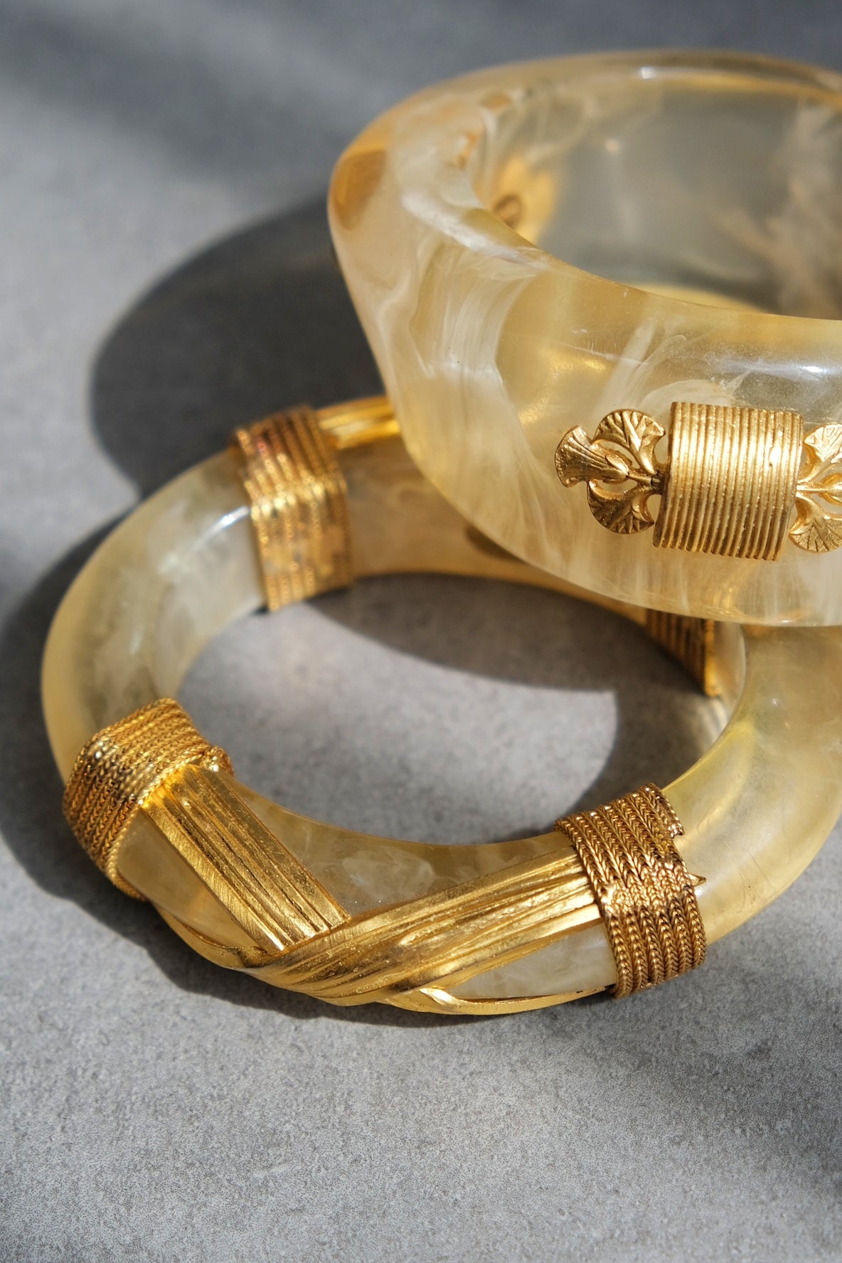 Gianfranco Ferré Bakelite Cuff set Vintage bracelet
