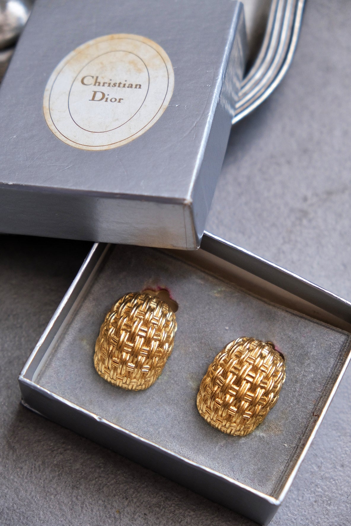 Christian Dior Braid Vintage Ear clips Earrings