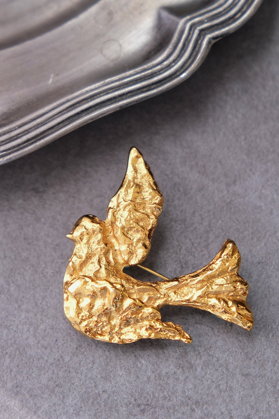 Yves Saint Laurent YSL Dove Brooch Vintage Brooch